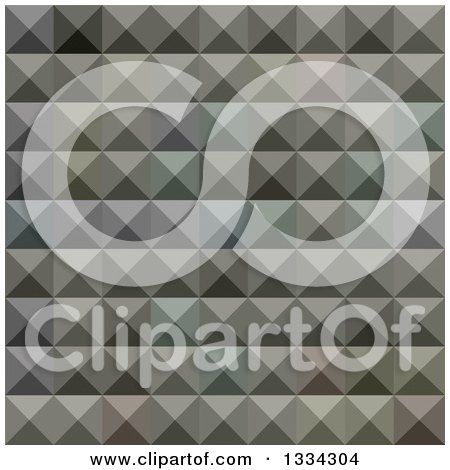 Clipart of a Geometric Background of 3d Pyramids in Argent Grey - Royalty Free Vector Illustration by patrimonio