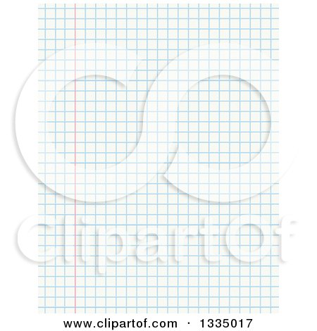 Clipart of a Sheet of Math Graph Paper - Royalty Free Vector Illustration by yayayoyo