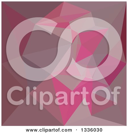 Clipart of a Low Poly Abstract Geometric Background of Fandango Pink - Royalty Free Vector Illustration by patrimonio