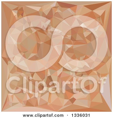 Clipart of a Low Poly Abstract Geometric Background of Fawn Brown - Royalty Free Vector Illustration by patrimonio
