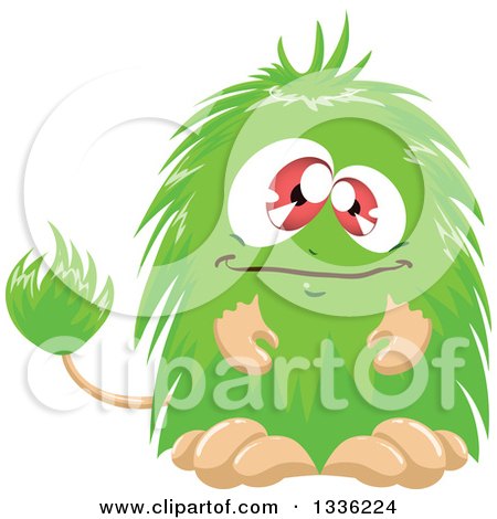 Clipart of a Cartoon Furry Monster - Royalty Free Vector Illustration by Liron Peer