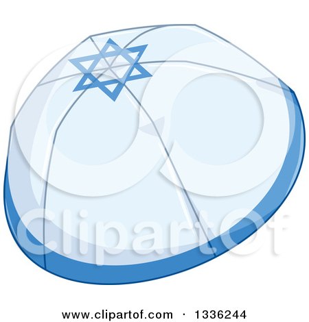 Clipart of a Jewish Passover Kippah Hat - Royalty Free Vector Illustration by Liron Peer