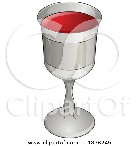 Clipart of a Jewish Passover Glass of Wine - Royalty Free Vector Illustration by Liron Peer