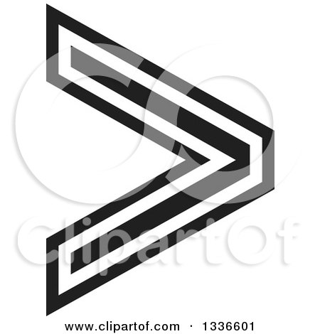 Clipart of a Black and White Arrow App Icon Button Design Element - Royalty Free Vector Illustration by ColorMagic