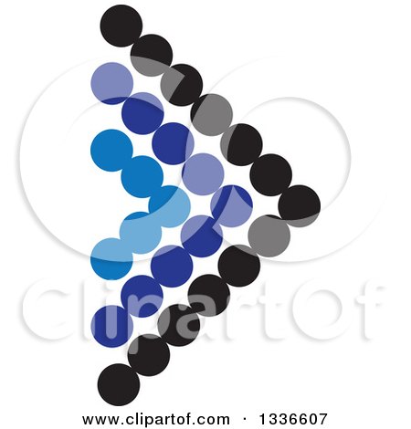 Clipart of a Black and Blue Dot Arrow App Icon Button Design Element - Royalty Free Vector Illustration by ColorMagic
