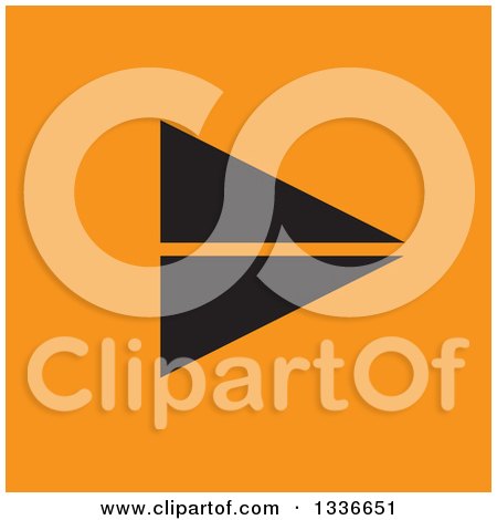Clipart of a Flat Style Black and Orange Square Arrow App Icon Button Design Element 3 - Royalty Free Vector Illustration by ColorMagic
