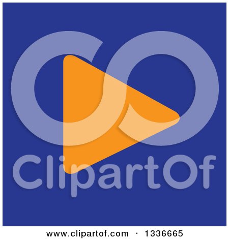 Clipart of a Flat Style Orange and Blue Square Arrow App Icon Button Design Element - Royalty Free Vector Illustration by ColorMagic