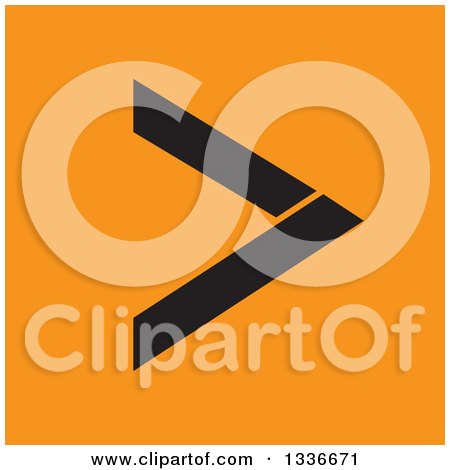 Clipart of a Flat Style Black and Orange Square Arrow App Icon Button Design Element 6 - Royalty Free Vector Illustration by ColorMagic