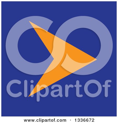 Clipart of a Flat Style Orange and Blue Square Arrow App Icon Button Design Element 2 - Royalty Free Vector Illustration by ColorMagic