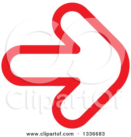 Clipart of a Red Arrow App Icon Button Design Element 3 - Royalty Free Vector Illustration by ColorMagic