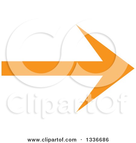 Clipart of an Orange Arrow App Icon Button Design Element - Royalty Free Vector Illustration by ColorMagic
