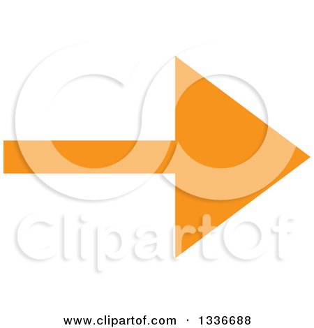 Clipart of an Orange Arrow App Icon Button Design Element 2 - Royalty Free Vector Illustration by ColorMagic