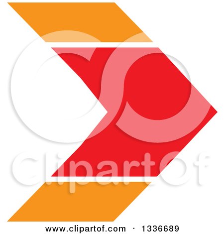 Clipart of a Red and Orange Arrow App Icon Button Design Element - Royalty Free Vector Illustration by ColorMagic