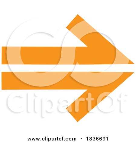 Clipart of an Orange Arrow App Icon Button Design Element 5 - Royalty Free Vector Illustration by ColorMagic
