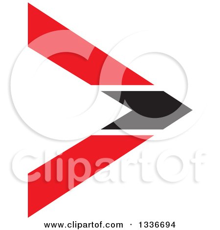 Clipart of a Black and Red Arrow App Icon Button Design Element - Royalty Free Vector Illustration by ColorMagic