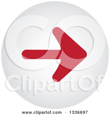 Clipart of a Red Arrow and Shaded Round App Icon Button Design Element - Royalty Free Vector Illustration by ColorMagic