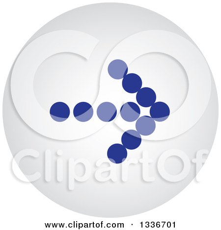 Clipart of a Blue Arrow and Shaded Round App Icon Button Design Element 2 - Royalty Free Vector Illustration by ColorMagic