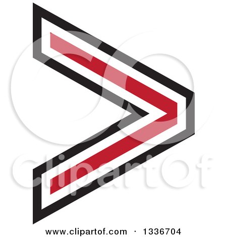 Clipart of a Black and Red Arrow App Icon Button Design Element 2 - Royalty Free Vector Illustration by ColorMagic