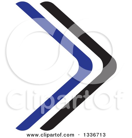 Clipart of a Black and Blue Arrow App Icon Button Design Element 2 - Royalty Free Vector Illustration by ColorMagic