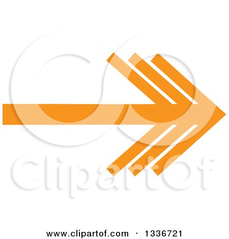 Clipart of an Orange Arrow App Icon Button Design Element 3 - Royalty Free Vector Illustration by ColorMagic