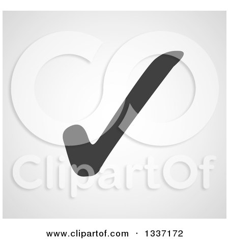 Clipart of a Grayscale Selection Tick Check Mark and Shaded Background App Icon Button Design Element 2 - Royalty Free Vector Illustration by ColorMagic