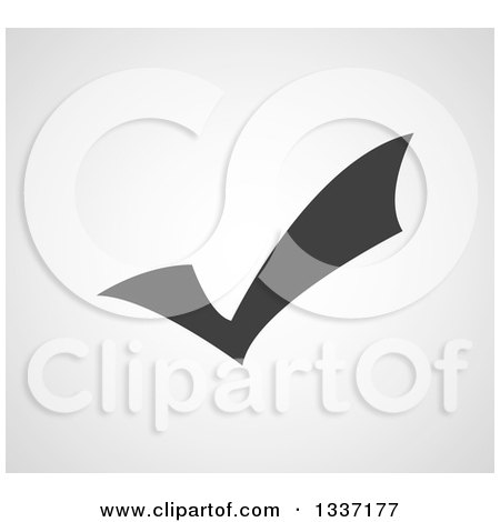 Clipart of a Grayscale Selection Tick Check Mark and Shaded Background App Icon Button Design Element 4 - Royalty Free Vector Illustration by ColorMagic