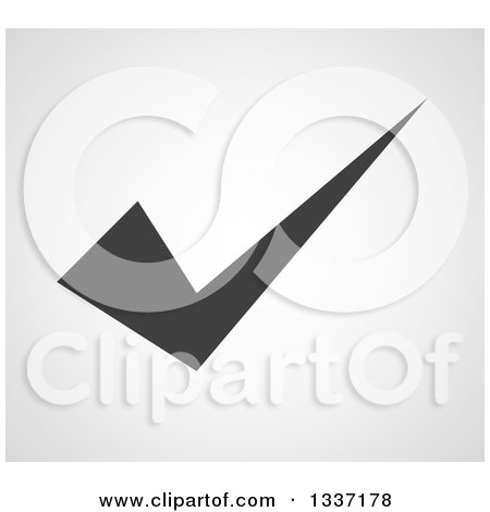 Clipart of a Grayscale Selection Tick Check Mark and Shaded Background App Icon Button Design Element 5 - Royalty Free Vector Illustration by ColorMagic