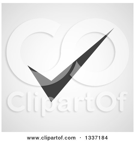 Clipart of a Grayscale Selection Tick Check Mark and Shaded Background App Icon Button Design Element 7 - Royalty Free Vector Illustration by ColorMagic