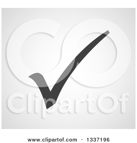 Clipart of a Grayscale Selection Tick Check Mark and Shaded Background App Icon Button Design Element 3 - Royalty Free Vector Illustration by ColorMagic