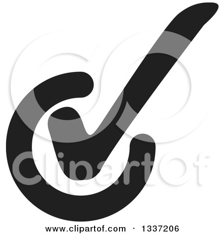 Clipart of a Black Selection Tick Check Mark App Icon Button Design Element 8 - Royalty Free Vector Illustration by ColorMagic