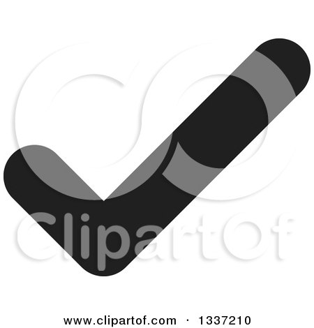 Clipart of a Black Selection Tick Check Mark App Icon Button Design Element 7 - Royalty Free Vector Illustration by ColorMagic