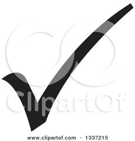 Clipart of a Black Selection Tick Check Mark App Icon Button Design Element 3 - Royalty Free Vector Illustration by ColorMagic