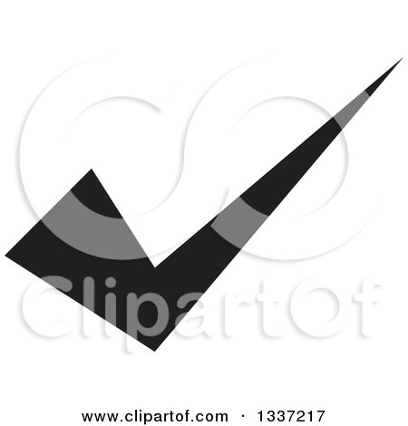 Clipart of a Black Selection Tick Check Mark App Icon Button Design Element 4 - Royalty Free Vector Illustration by ColorMagic
