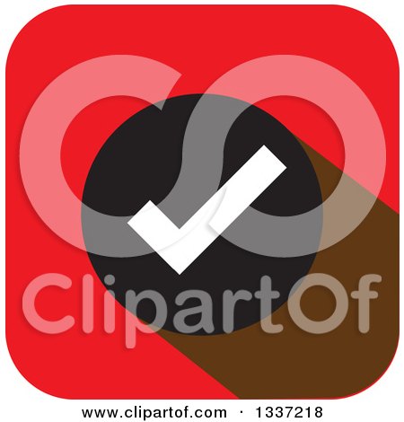 Clipart of a Flat Design Selection Tick Check Mark App Icon Button Design Element - Royalty Free Vector Illustration by ColorMagic