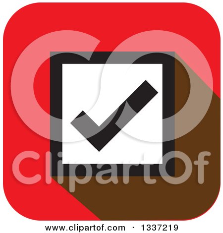 Clipart of a Flat Design Selection Tick Check Mark App Icon Button Design Element 2 - Royalty Free Vector Illustration by ColorMagic