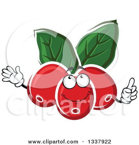 Clipart of a Cartoon Coffee Berries Character - Royalty Free Vector Illustration by Vector Tradition SM