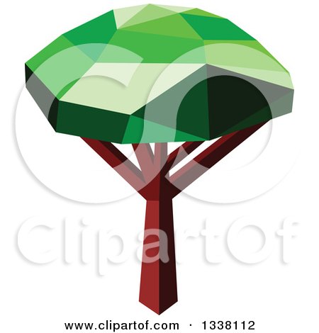 Clipart of a Low Poly Geometric Tree 14 - Royalty Free Vector Illustration by Vector Tradition SM