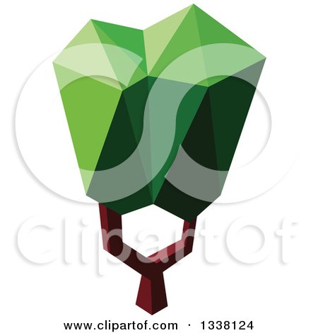 Clipart of a Low Poly Geometric Tree 12 - Royalty Free Vector Illustration by Vector Tradition SM