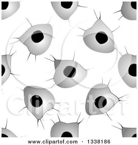 Clipart of a Seamless Pattern Background of Bullet Holes 4 - Royalty Free Vector Illustration by Vector Tradition SM