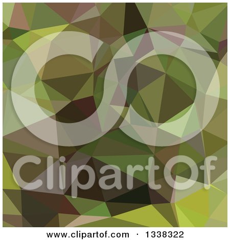 Clipart of a Low Poly Abstract Geometric Background of Pistachio Green - Royalty Free Vector Illustration by patrimonio
