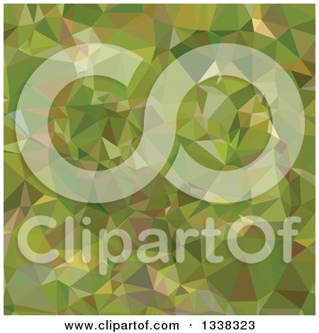 Clipart of a Low Poly Abstract Geometric Background of Sap Green - Royalty Free Vector Illustration by patrimonio