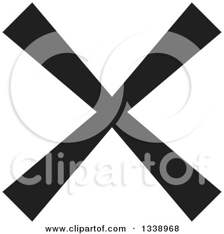 Clipart of a Black Negation X Mark App Icon Design Element 9 - Royalty Free Vector Illustration by ColorMagic