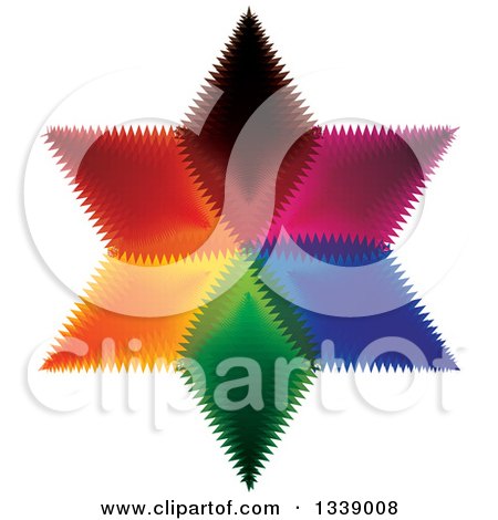 Clipart of a Colorful Star 4 - Royalty Free Vector Illustration by ColorMagic