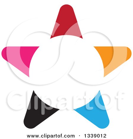 Clipart of a Colorful Star 2 - Royalty Free Vector Illustration by ColorMagic