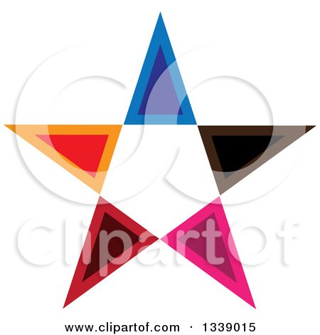 Clipart of a Colorful Star - Royalty Free Vector Illustration by ColorMagic