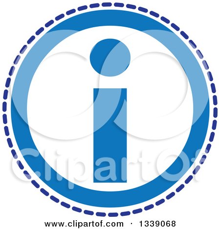 Clipart of a Blue and White Letter I Information App Icon Design Element - Royalty Free Vector Illustration by ColorMagic