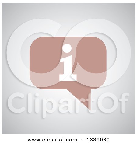 Clipart of a Letter I Information and Speech Balloon App Icon Design Element over Shading - Royalty Free Vector Illustration by ColorMagic