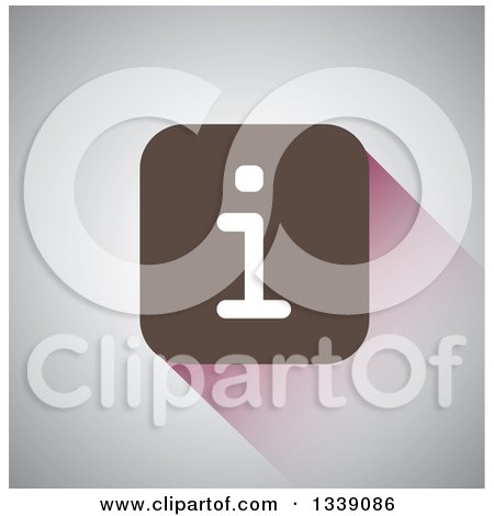 Clipart of a White and Brown Letter I Information App Icon Design Element - Royalty Free Vector Illustration by ColorMagic