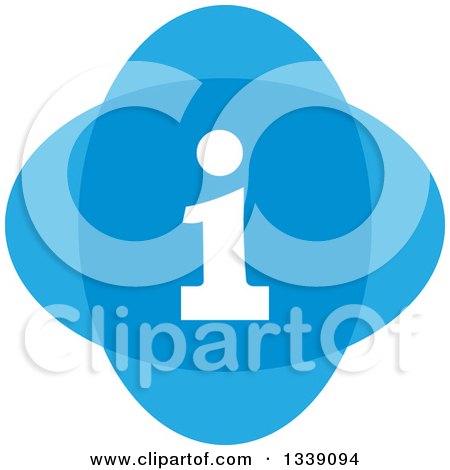 Clipart of a Blue and White Letter I Information App Icon Design Element 3 - Royalty Free Vector Illustration by ColorMagic
