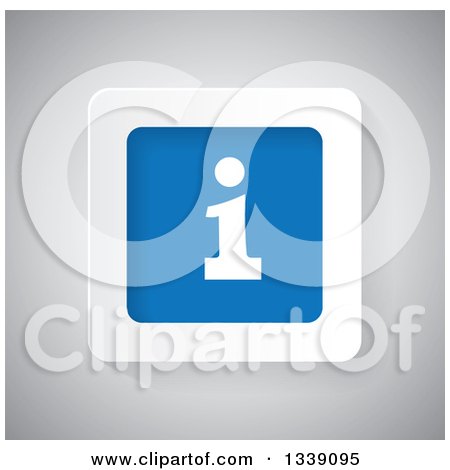 Clipart of a Blue and White Letter I Information App Icon Design Element over Shading 2 - Royalty Free Vector Illustration by ColorMagic